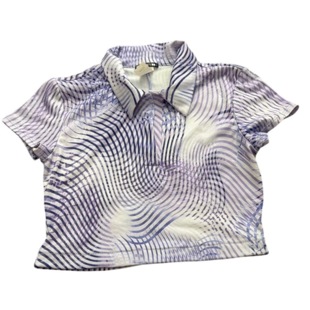 Silvergate Cropped Polo Made in USA Size Small Y2K Retro Vintage?